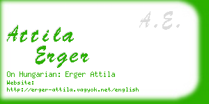 attila erger business card